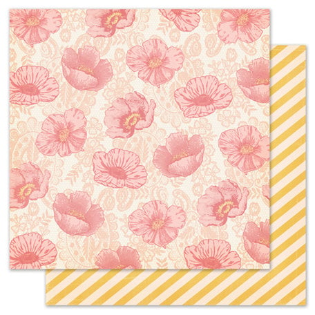 Pink Paislee - Nantucket Collection - 12 x 12 Double Sided Paper - Oyster Bar