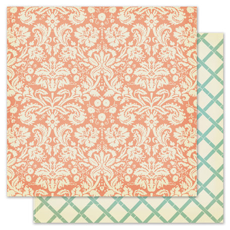Pink Paislee - Nantucket Collection - 12 x 12 Double Sided Paper - Clam Bake