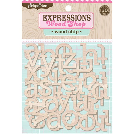 Pink Paislee - Wood Shop Collection - Wood Pieces - Alphabet - Wood Chip