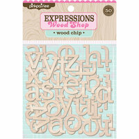 Pink Paislee - Wood Shop Collection - Wood Pieces - Alphabet - Wood Chip