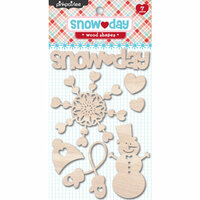 Pink Paislee - Snow Day Collection - Christmas - Wood Pieces - Shapes
