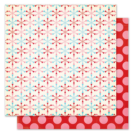Pink Paislee - Snow Day Collection - Christmas - 12 x 12 Double Sided Paper - Snowball Fight