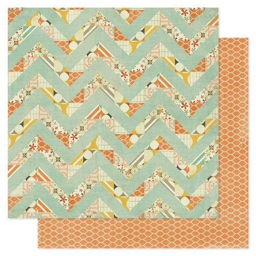 Pink Paislee - Prairie Hills Collection - 12 x 12 Double Sided Paper - Flight Pattern