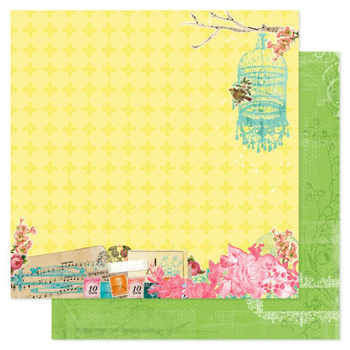 Pink Paislee - Spring Jubilee Collection - 12 x 12 Double Sided Paper - Bash
