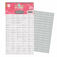 Pink Paislee - Spring Jubilee Collection - Alphabet Stickers - Bitty Blocks