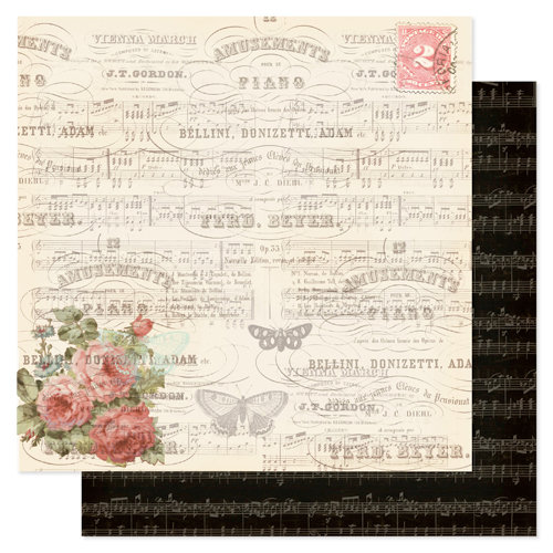 Pink Paislee - London Market Collection - 12 x 12 Double Sided Paper - Kensington