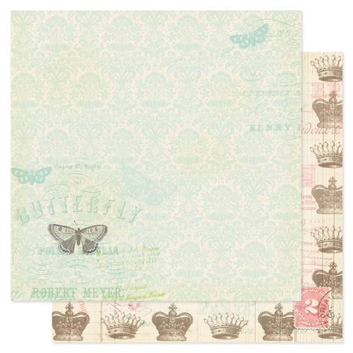 Pink Paislee - London Market Collection - 12 x 12 Double Sided Paper - Royal Charm