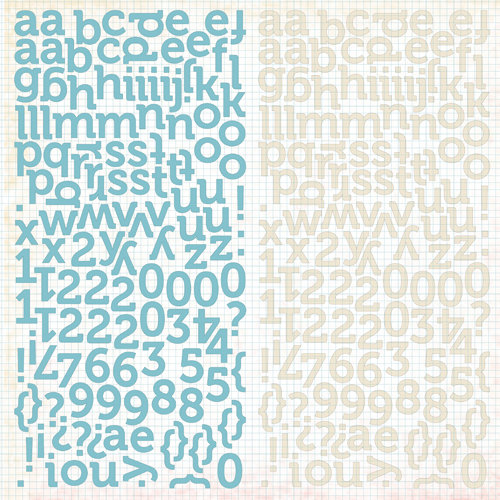 Pink Paislee - Declaration Collection - 12 x 12 Cardstock Stickers - Alphabet