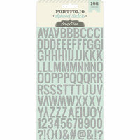 Pink Paislee - Portfolio Collection - Puffy Glitter Stickers - Alphabet