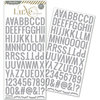 Pink Paislee - Luxe Collection - Glitter Sticker - Alphabet - Silver