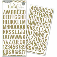 Pink Paislee - Luxe Collection - Glitter Sticker - Alphabet - Gold