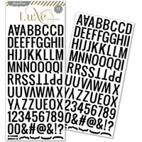 Pink Paislee - Luxe Collection - Glitter Sticker - Alphabet - Black