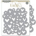 Pink Paislee - Luxe Collection - 8 x 8 Metallic Chipboard Place Mat - Hearts