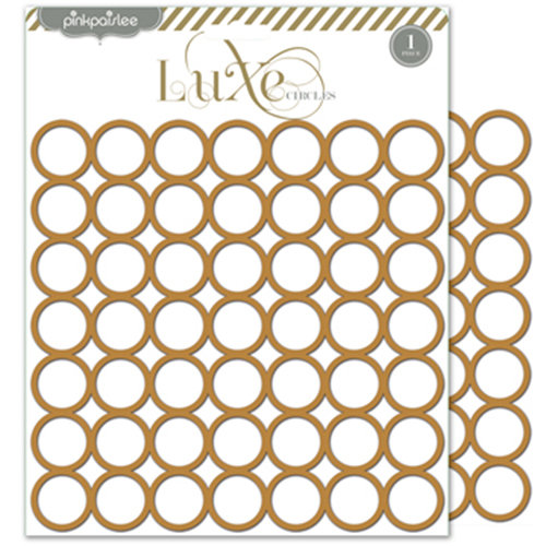 Pink Paislee - Luxe Collection - 8 x 8 Metallic Chipboard Place Mat - Circles