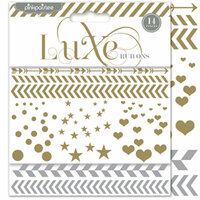 Pink Paislee - Luxe Collection - Foil Rub Ons - Confetti - Silver and Gold