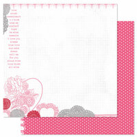 Pink Paislee - Secret Crush Collection - 12 x 12 Double Sided paper - Endless Love