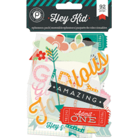 Pink Paislee - Hey Kid Collection - Ephemera - Die Cut Cardstock and Vellum Pieces