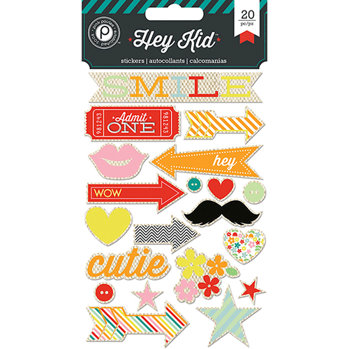 Pink Paislee - Hey Kid Collection - Printed Canvas Stickers