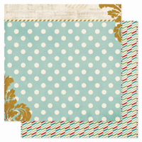 Pink Paislee - Snow Village Collection - Christmas - 12 x 12 Double Sided Paper - Buttered Rum