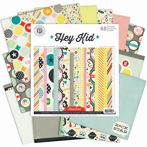 Pink Paislee - Hey Kid Collection - 12 x 12 Paper Pad Pink Paislee - Hey Kid Collection - 12 x 12 Paper Pad