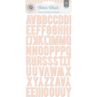 Pink Paislee - Color Wash Collection - Chipboard Stickers - Alphabet