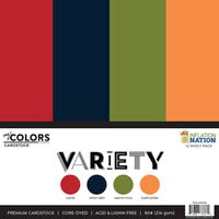 My Colors Cardstock - By PhotoPlay - Inflation Nation Collection - 12 x 12 Double Sided Cardstock - Variety Pack