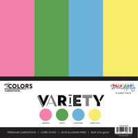 My Colors Cardstock - By PhotoPlay - Serendipity Collection - 12 x 12 Double Sided Cardstock - Variety Pack