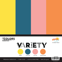 My Colors Cardstock - By PhotoPlay - Sweet Sunshine Collection - 12 x 12 Double Sided Cardstock - Variety Pack