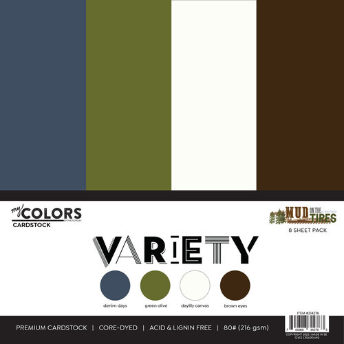 My Colors Cardstock - By PhotoPlay - Mud On The Tires Collection - 12 x ...