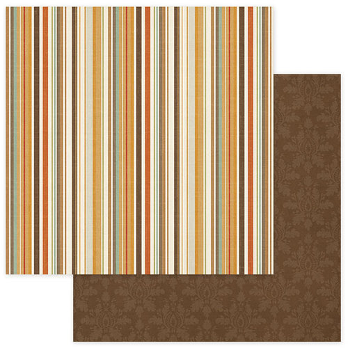 Photo Play Paper - Autumn Day Collection - 12 x 12 Double Sided Paper - Multi Stripe
