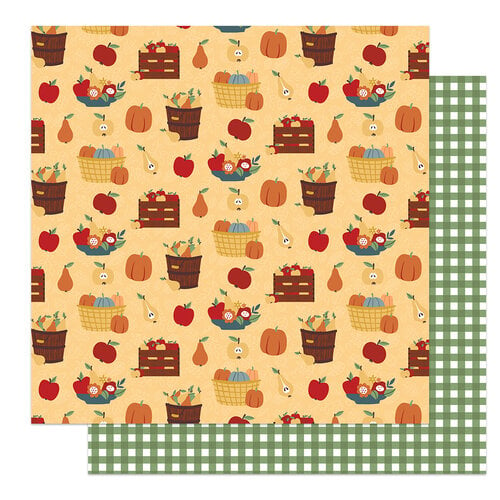 PhotoPlay - Autumn Greetings Collection - 12 x 12 Double Sided Paper - Fruit Baskets