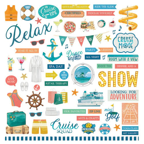 PhotoPlay - Anchors Aweigh Collection - 12 x 12 Cardstock Stickers - Elements