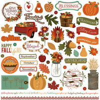 Photo Play Paper - Autumn Orchard Collection - 12 x 12 Cardstock Stickers - Elements