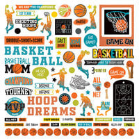 PhotoPlay - MVP Basketball Collection - 12 x 12 Cardstock Stickers - Elements - Boys