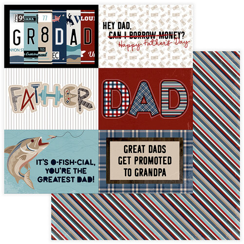 Photo Play Paper - Best Dad Ever Collection - 12 x 12 Double Sided Paper - Gr8 Dad