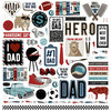 Photo Play Paper - Best Dad Ever Collection - 12 x 12 Cardstock Stickers - Elements