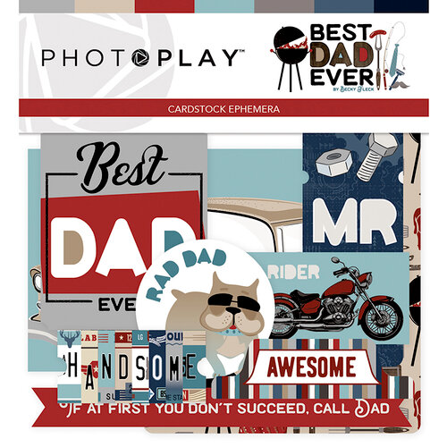 PhotoPlay - Best Dad Ever Collection - Ephemera - Die Cut Cardstock Pieces