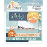 PhotoPlay - Beach Vibes Collection - Ephemera - Die Cut Cardstock Pieces