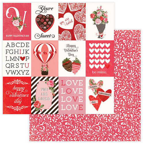 Photo Play Paper - Be Mine Collection - 12 x 12 Double Sided Paper - You're Sweet