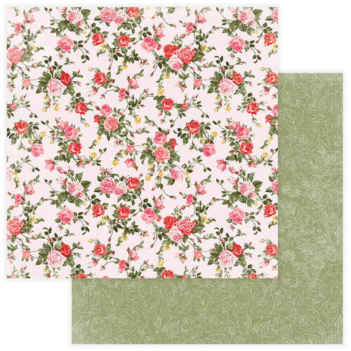 Photo Play Paper - Be Mine Collection - 12 x 12 Double Sided Paper - Dozen Roses
