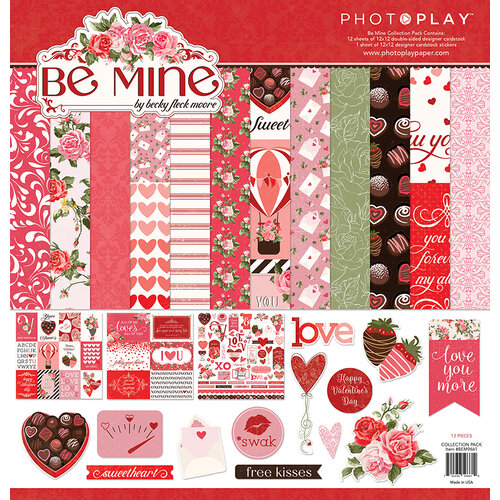Photo Play Paper - Be Mine Collection - 12 x 12 Collection Pack