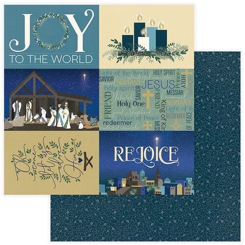 Color Play Paper - Christmas - Bethlehem Collection - 12 x 12 Double Sided Paper - Rejoice