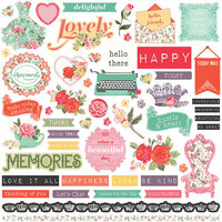 Photo Play Paper - Belle Fleur Collection - 12 x 12 Cardstock Stickers - Elements