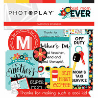 PhotoPlay - Best Mom Ever Collection - Ephemera - Die Cut Cardstock Pieces