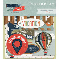 Photo Play Paper - Boarding Pass Collection - Ephemera - Die Cut Cardstock Pieces