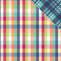 Photo Play Paper - Mad 4 Plaid Collection - Delightful - 12 x 12 Double Sided Paper - Lindsay