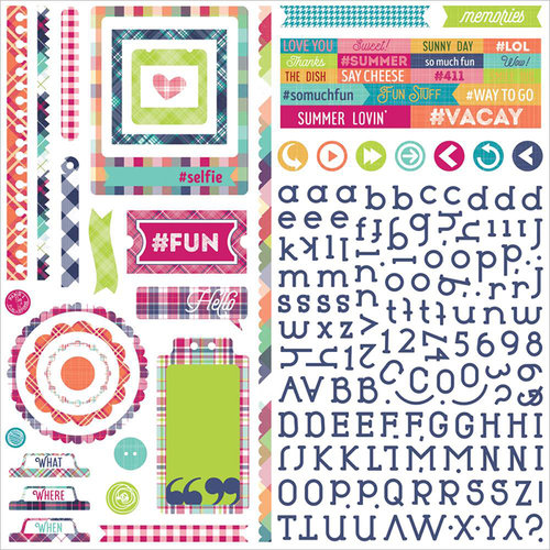 Photo Play Paper - Mad 4 Plaid Collection - Delightful - 12 x 12 Cardstock Stickers - Elements