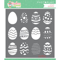PhotoPlay - Baskets of Bunnies Collection - 6 x 6 Stencils - Baskets of Bunnies