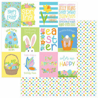 Photo Play Paper - Bunny Trail Collection - 12 x 12 Double Sided Paper - Hoppy Easter
