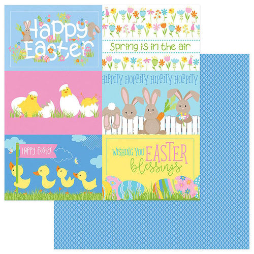 Photo Play Paper - Bunny Trail Collection - 12 x 12 Double Sided Paper - Hippity Hoppity